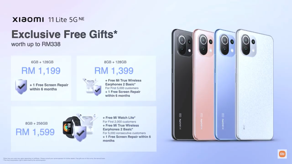 Xiaomi 11 Lite 5G NE 256 + 8 GB