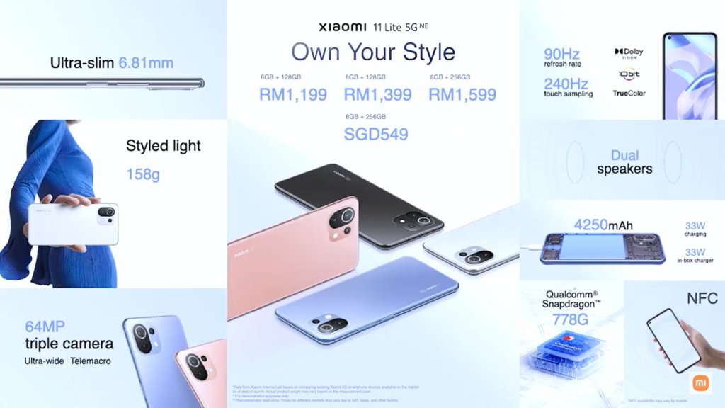 Xiaomi 11 Lite 5G NE Price & Specs in Malaysia