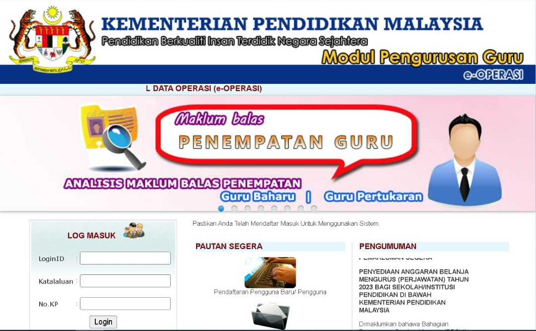 Laman E-Operasi KPM Digodam, Penggodam Ingatkan Untuk Kemas Kini Sistem ...