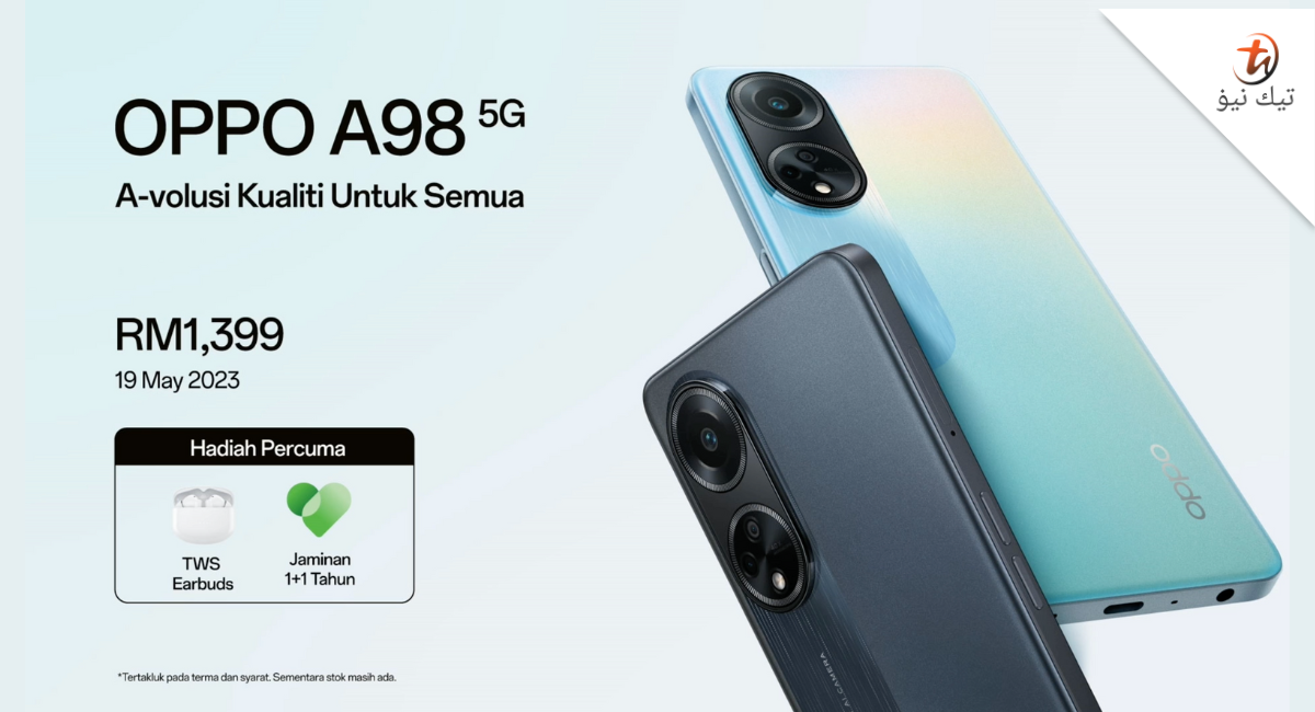 Oppo A98 5G Malaysia: Snapdragon 695 5G, 40x Microlens, 67W SuperVOOC for  RM1,399 - SoyaCincau