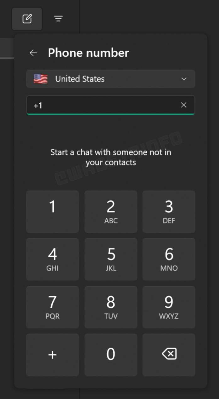 WhatsApp Windows Beta benarkan sembang baharu dengan nombor telefon
